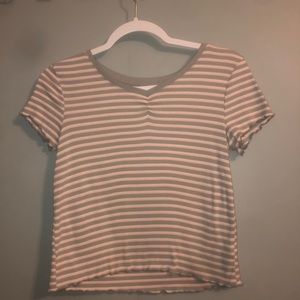 Lettuce Edge Striped T-shirt